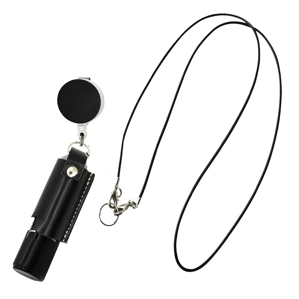 Amazon | クリップ付リール ストラップ 牛革 印鑑ホルダー はんこ